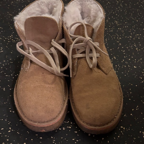 Todd Snyder Brown Suede Shearling Lined Desert Boot main image 9